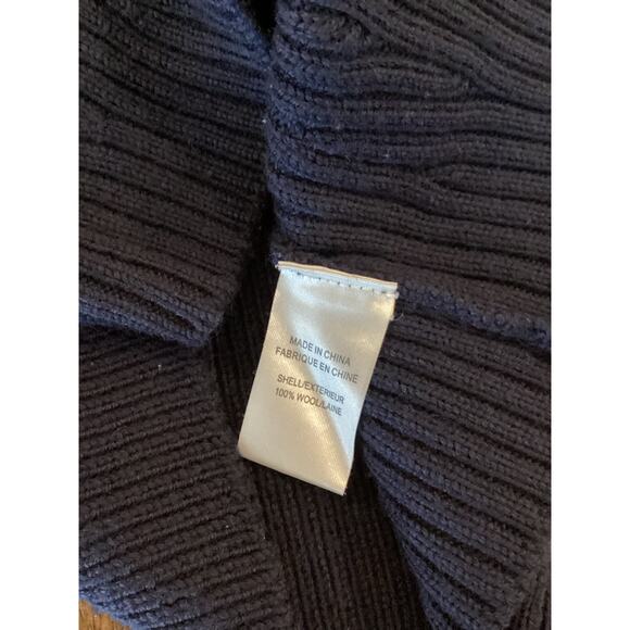 Theory Navy Knit ribbed wool short sleeve preppy minimalist mini dress S - Picture 10 of 10